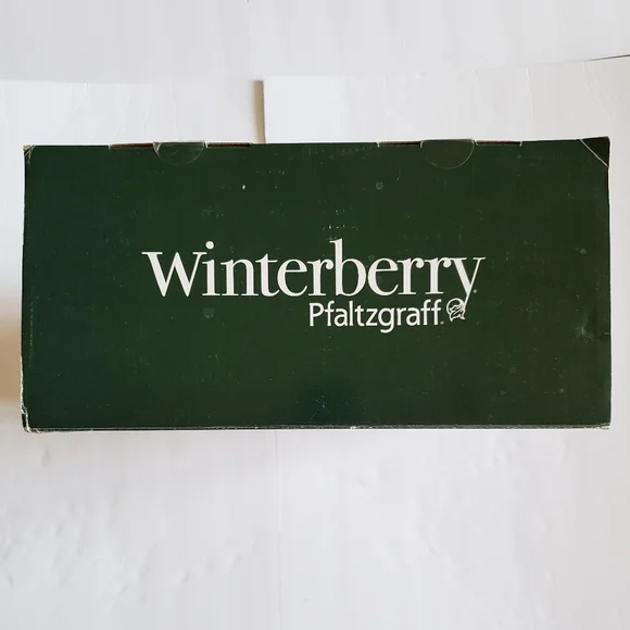 Pfaltzgraff Winterberry Glass Candle Holders - Red and Green